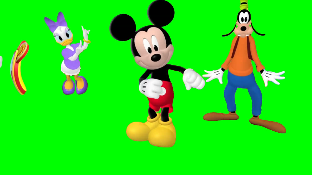 Mickey Mouse Clubhouse Hot Dog Dance meme (Green Screen)