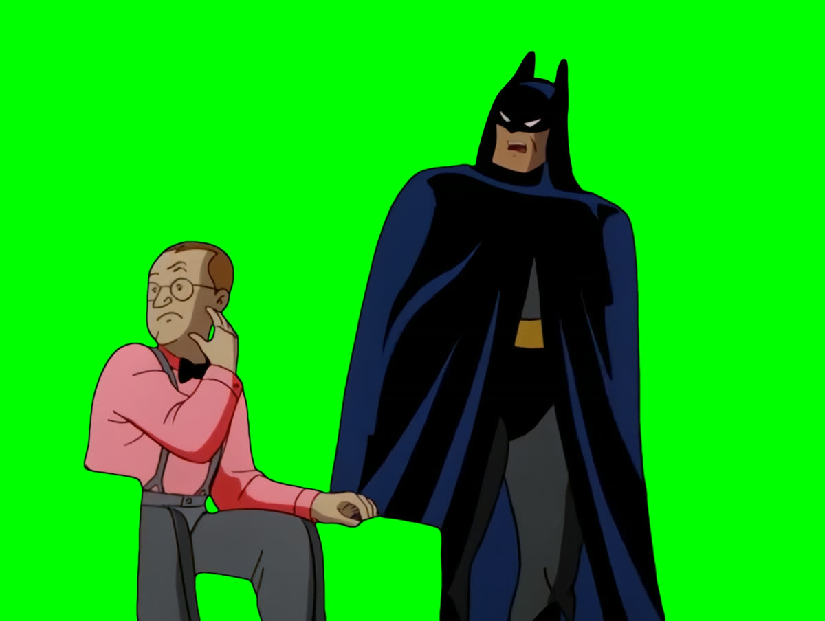 Batman saying "Get this man to a hospital" meme - Batman: The Animated Series (Green Screen)