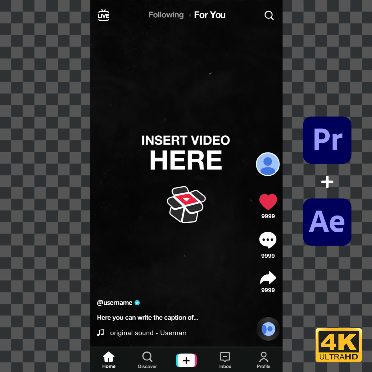 TikTok UI Overlay Mock Up Template