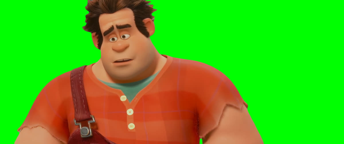 Wreck-It Ralph "I Don't Wanna Be The Bad Guy Anymore" meme (Green Screen)