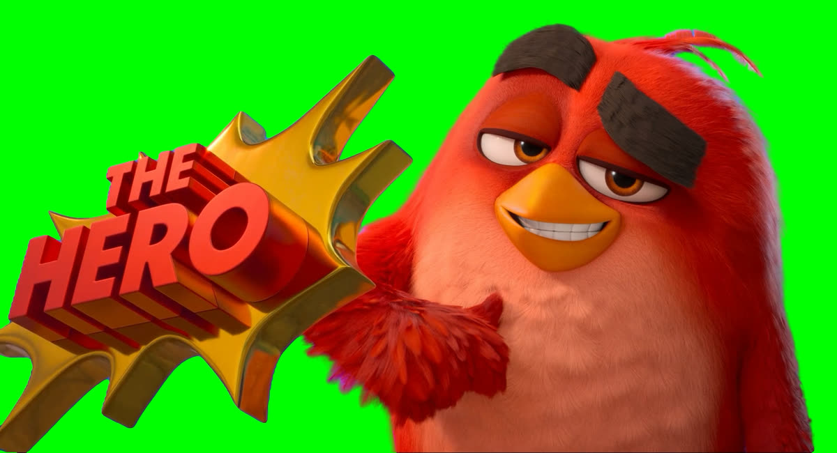 Angry Birds Movie 2 The Hero meme (Green Screen)