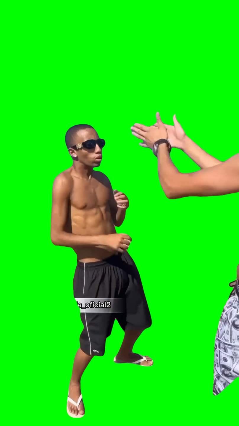 Brazilian Guy Doing Phonk dance meme (Green Screen)