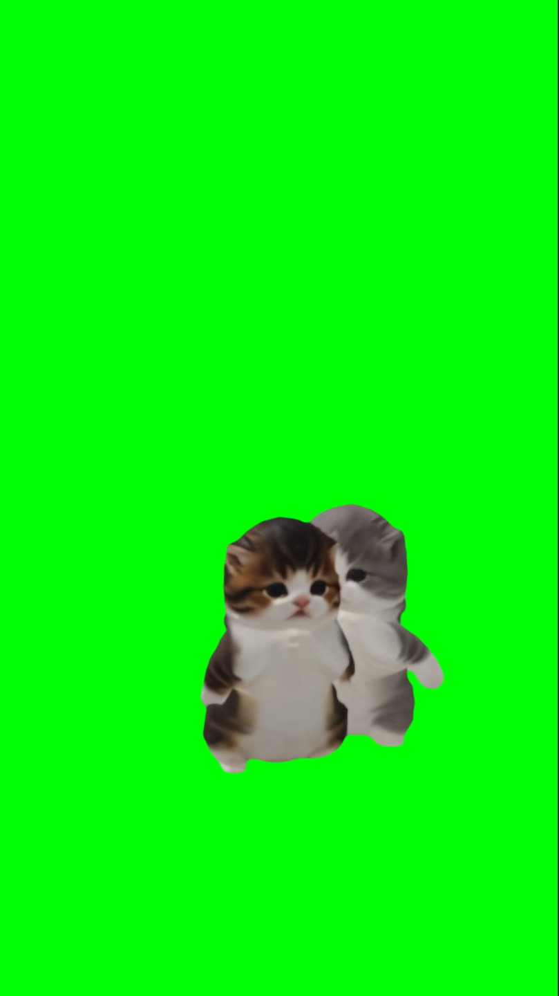 Roblox Cats Break Yo Legs Dance meme  (Green Screen)