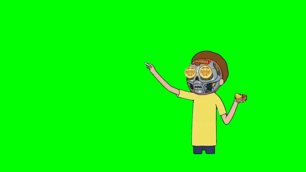 Robot Morty "3 Layer Dip Stack" meme - Rick and Morty (Green Screen)