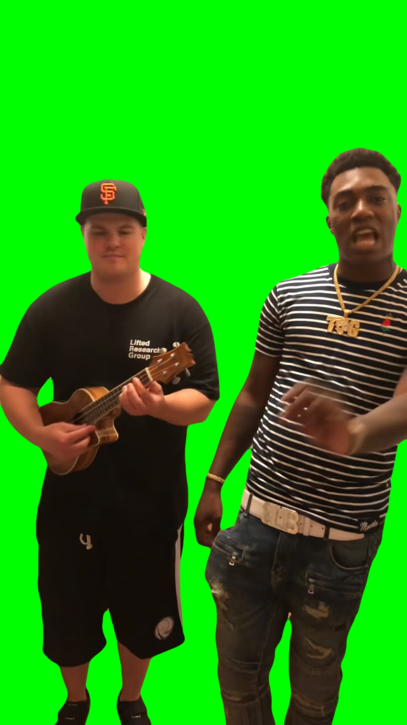Fredo Bang Oouuh on Ukulele meme (Green Screen)