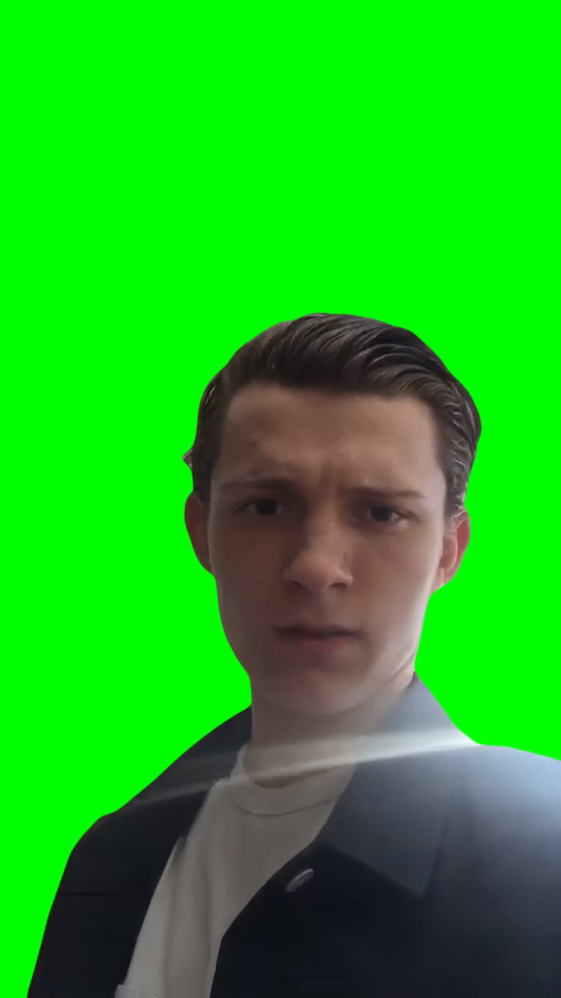 Tom Holland Dancing to iPhone Ringtone meme (Green Screen)
