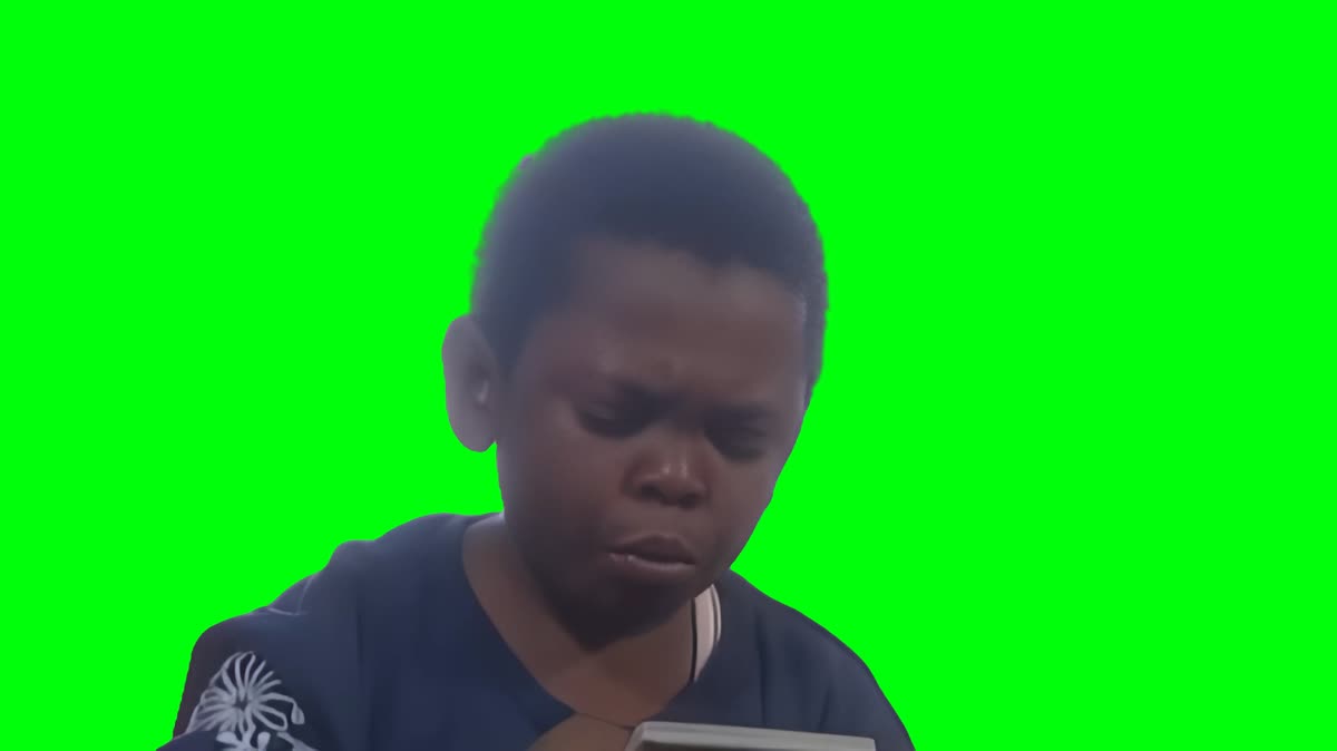 Pawpaw Using Calculator meme (Green Screen)