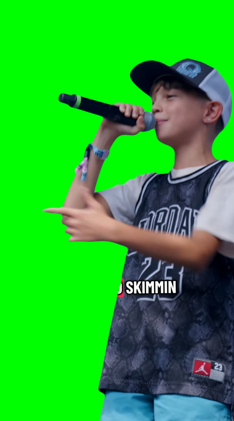 Rin TIn Tin Rap Kid meme  (Green Screen)