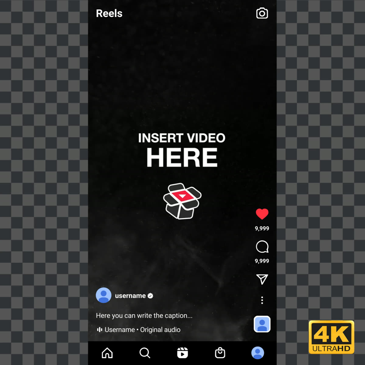 Instagram UI Overlay Mock Up Template