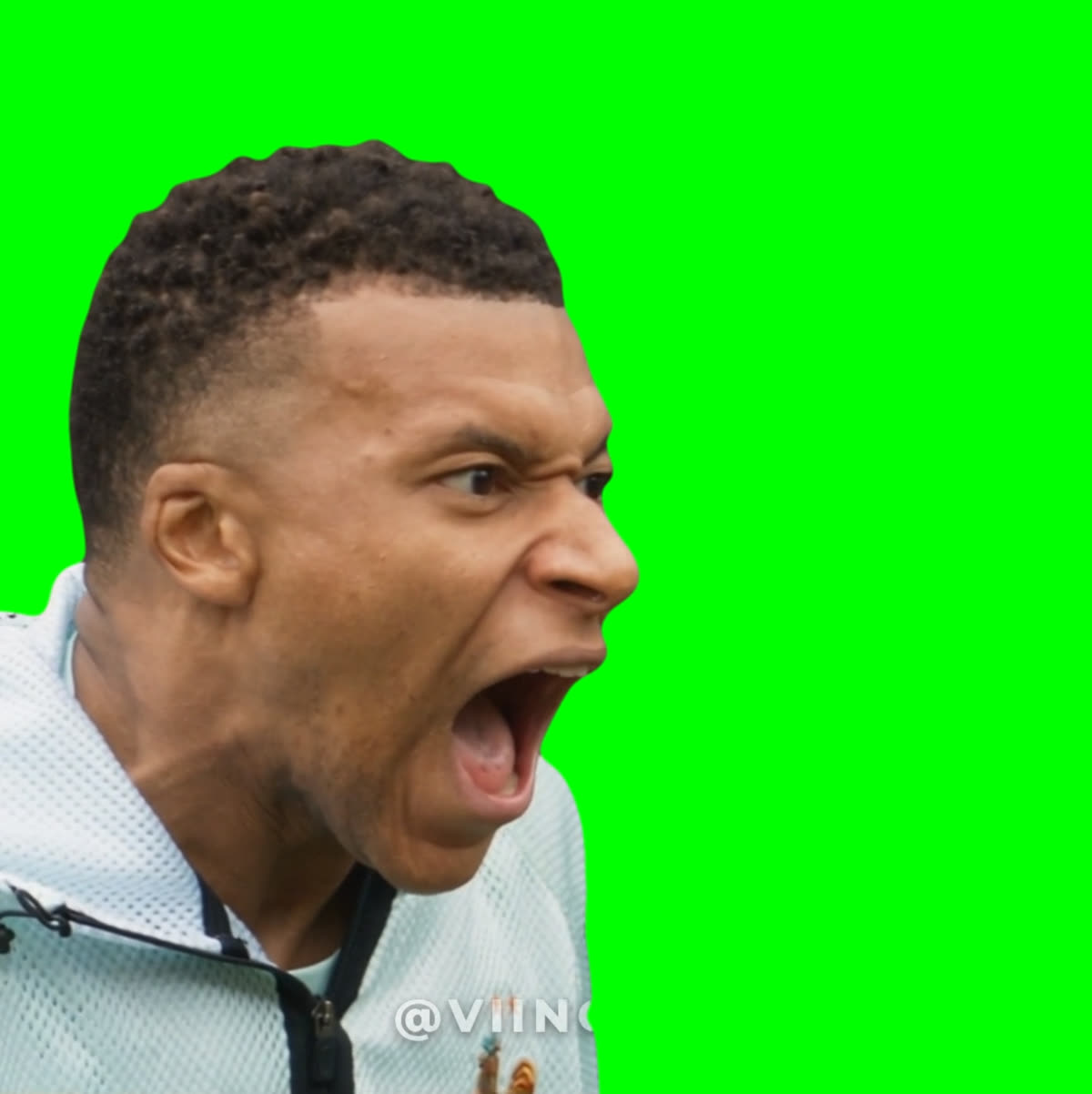 Mbappe Getting Angry meme (Green Screen)
