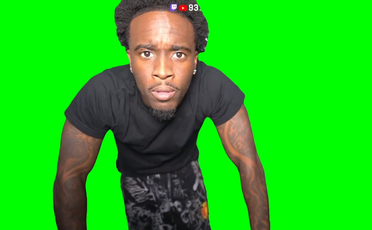 Kai Cenat "WHERE IS YOUR PROOF?!" meme (Green Screen)