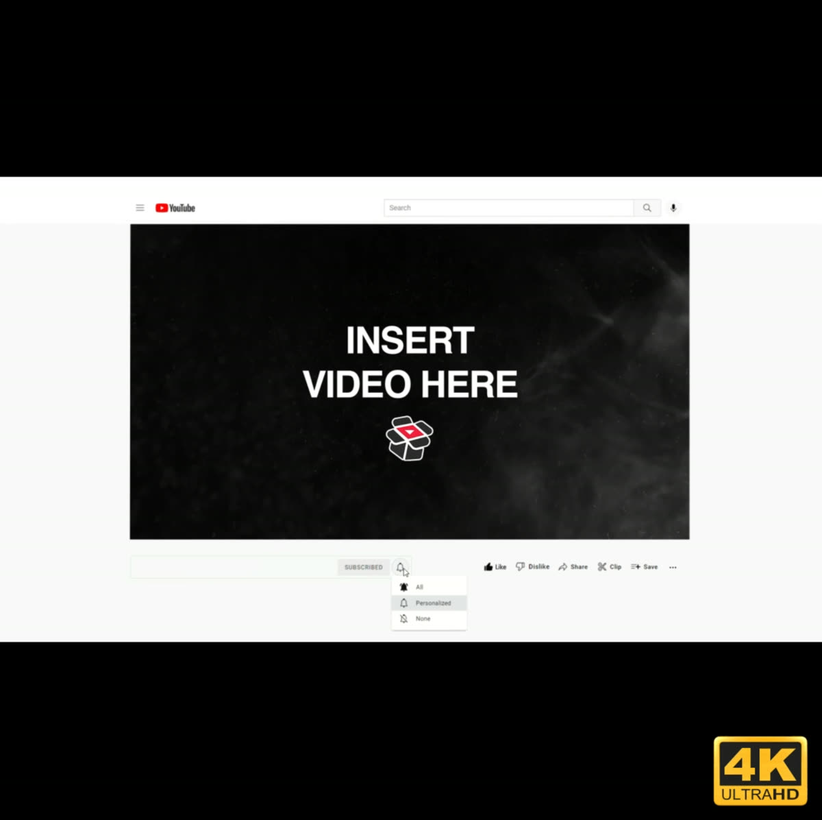 YouTube Zoom Out Subscribe Overlay