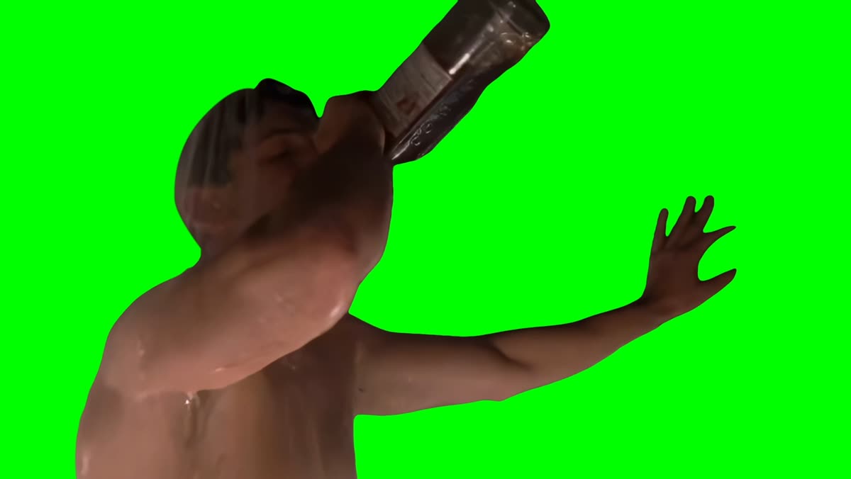 Jon Bernthal Drinking in Shower meme - The Walking Dead (Green Screen)