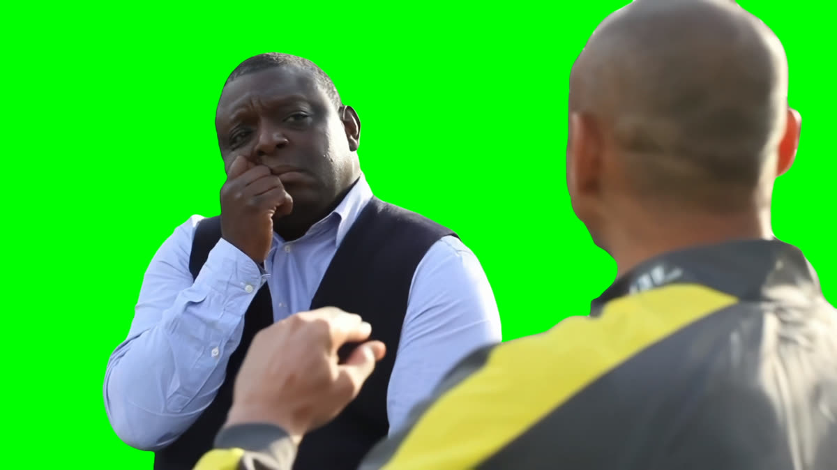 Garth Crooks Nodding meme (Green Screen)
