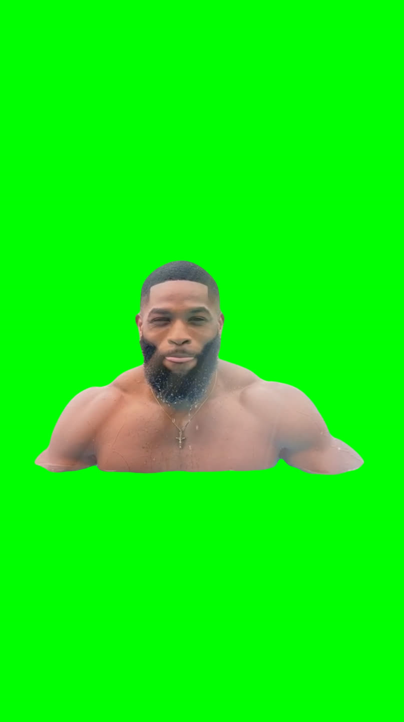 Black Man Shining in the Pool meme - prosperfitness (Green Screen)
