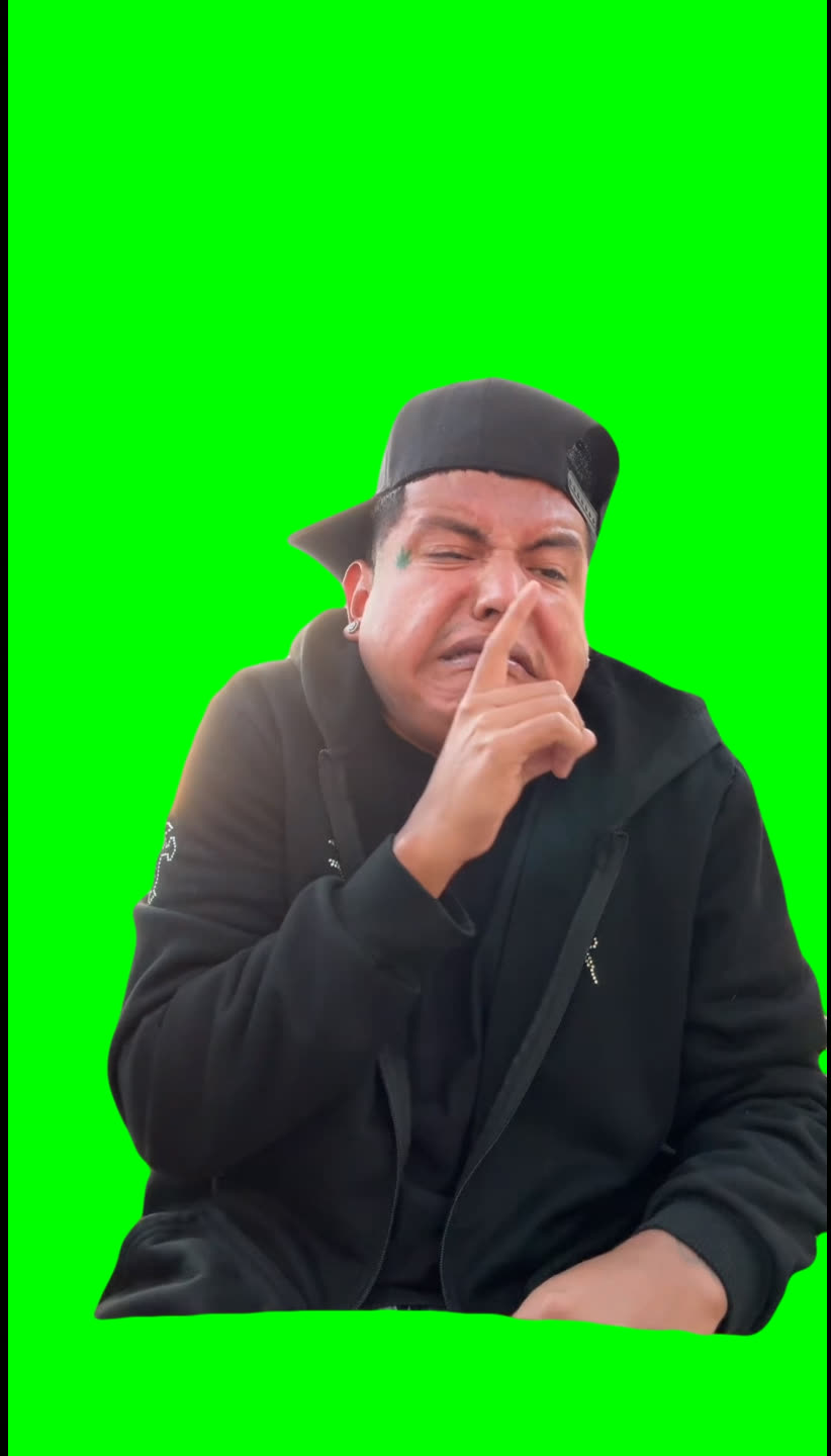 Guy Trying Not to Cough No Reaction meme - Highondadaily (Green Screen)