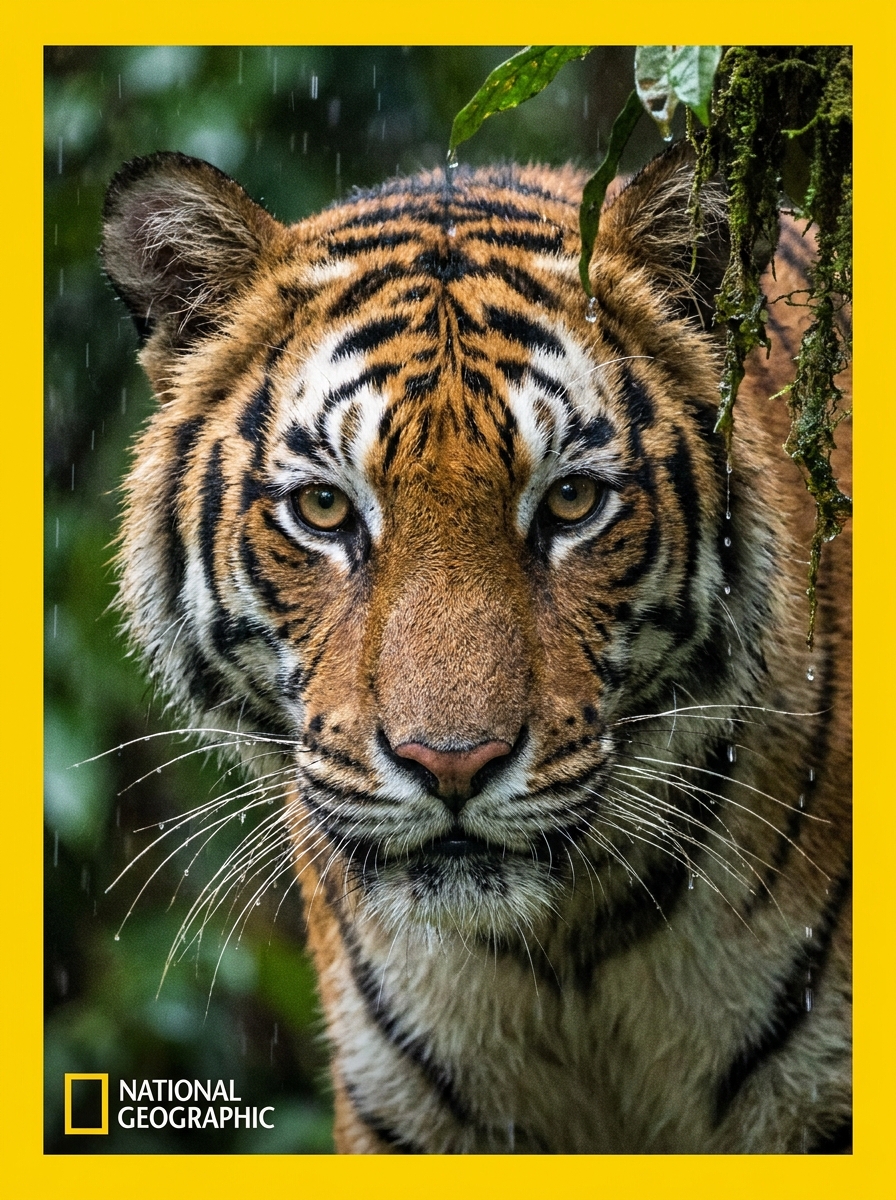 Rainy tiger